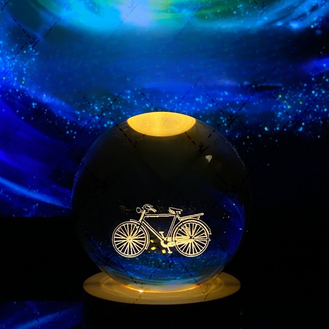 Leuchtende Mond Kristallkugel