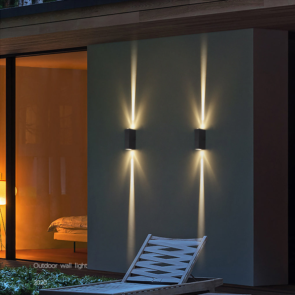 Außen schwarze Aluminium Wandlampe LED Auf Ab