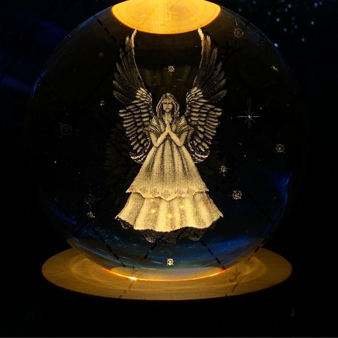 Leuchtende Mond Kristallkugel