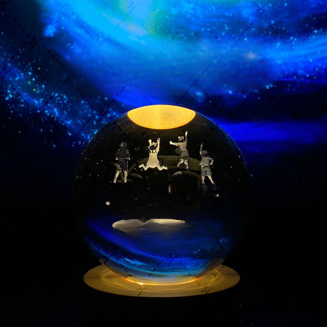 Leuchtende Mond Kristallkugel