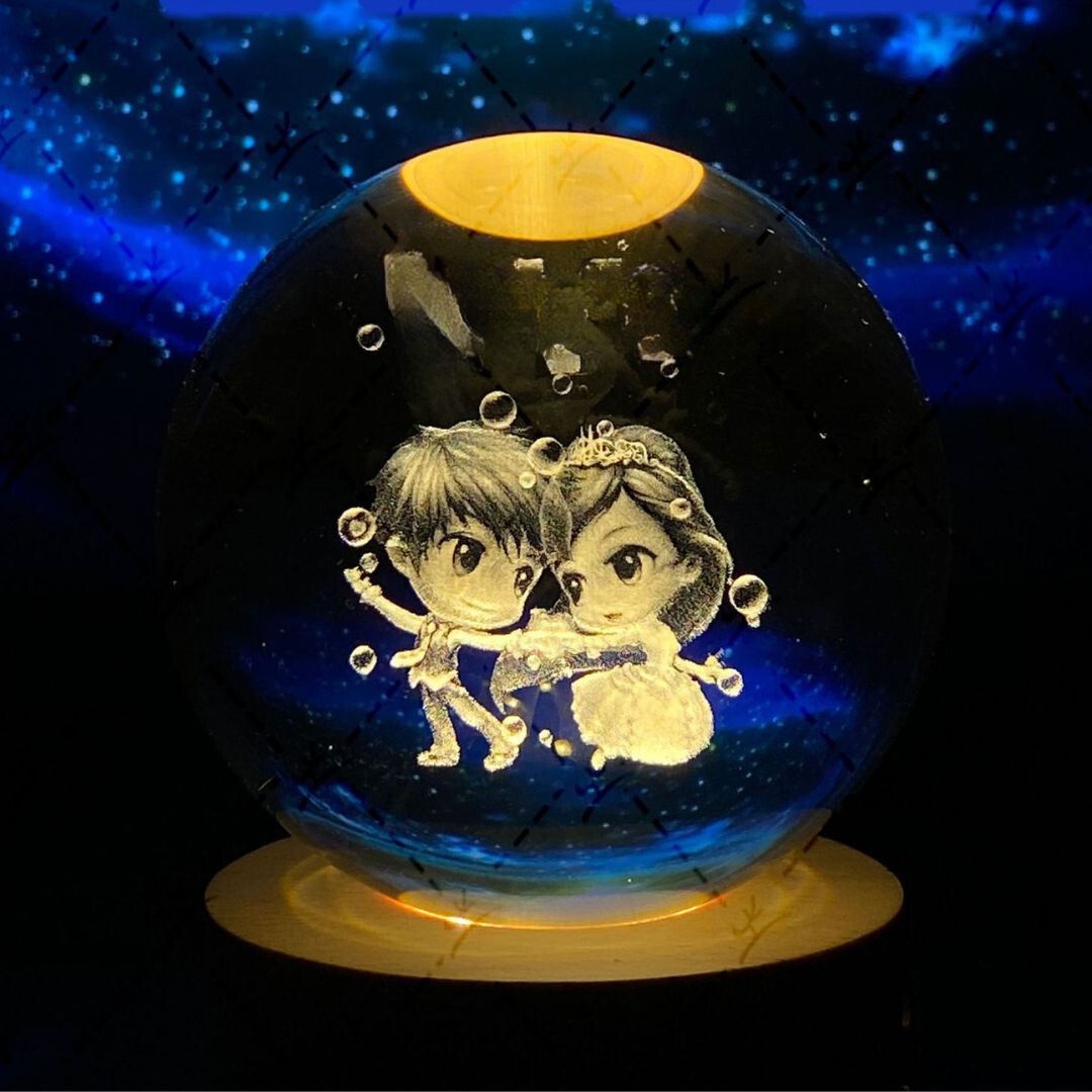 Leuchtende Mond Kristallkugel
