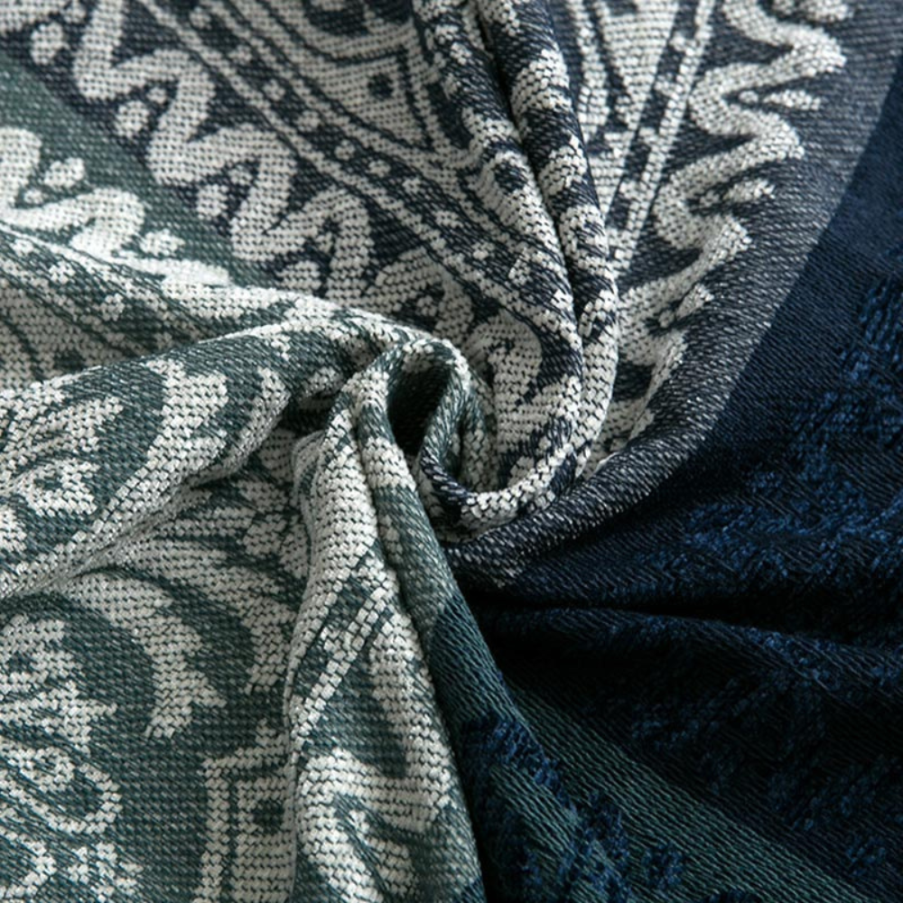 Floral Quasten Strick Bohemian Decke