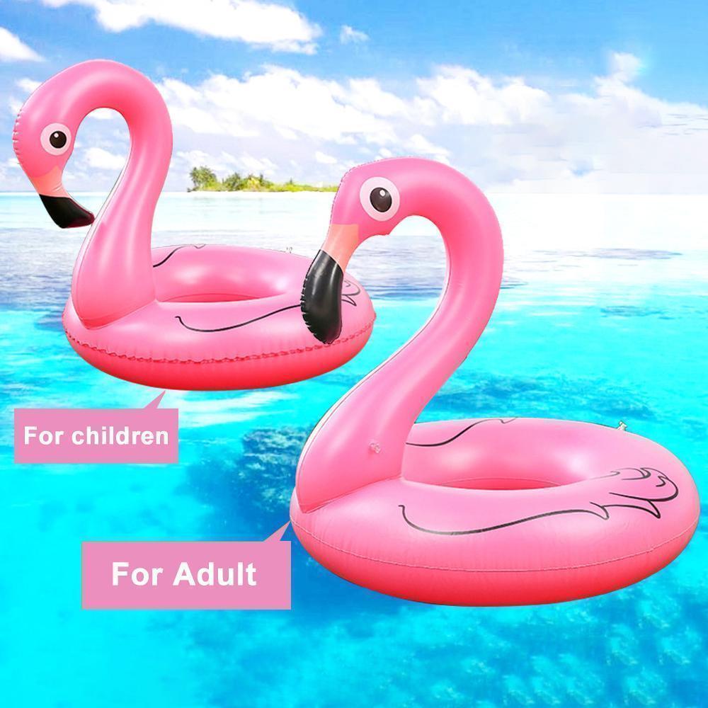 Garduru Flamingo Pool-Schwimmring | Aufblasbarer XXL Schwimmreifen | Sommer-Pool-Spielzeug | Party-Deko