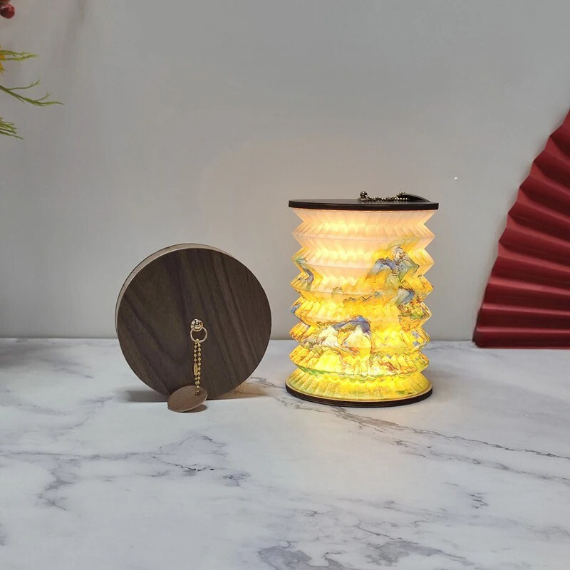 Zusammenklappbare Laterne mit warmem LED-Licht | GlowFold