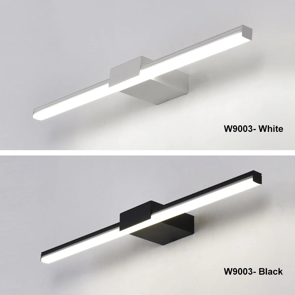 LED Badezimmer Wandlampe Aluminium Spiegel Lampe Schwarz Weiß Schminklampen