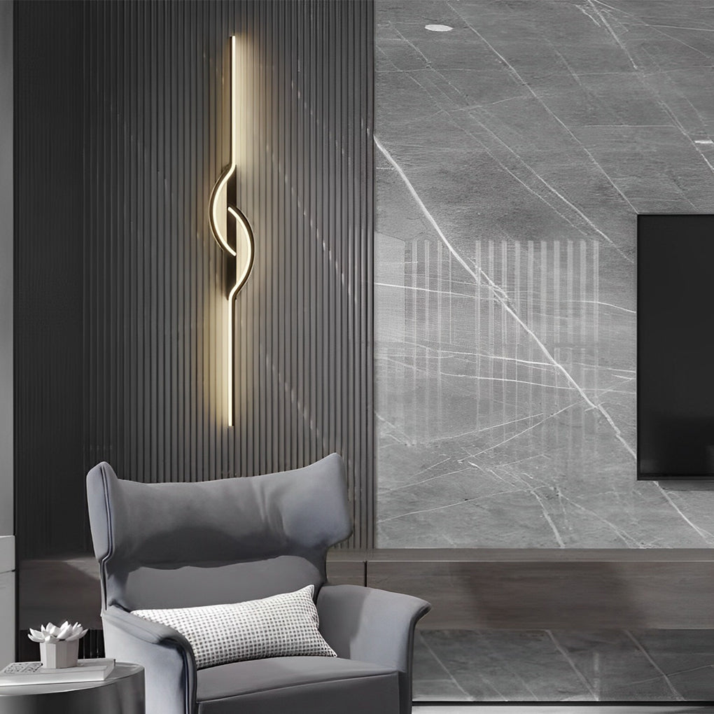 Wandleuchte Modern Schwarz Aluminium LED Leuchte