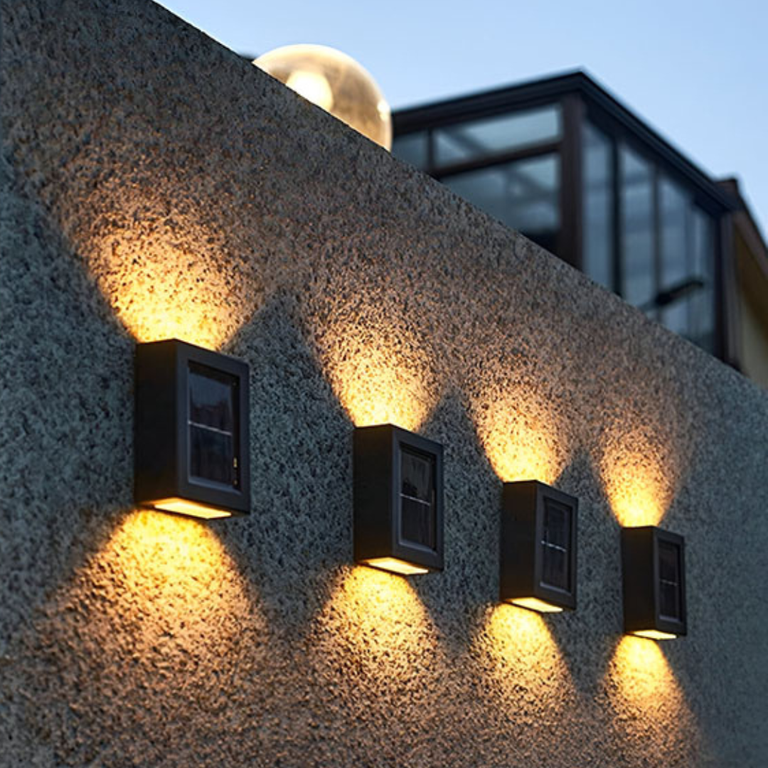 Garduru Solar-LED-Wandlampe für Außenbereich – Energiesparend & Wetterfest