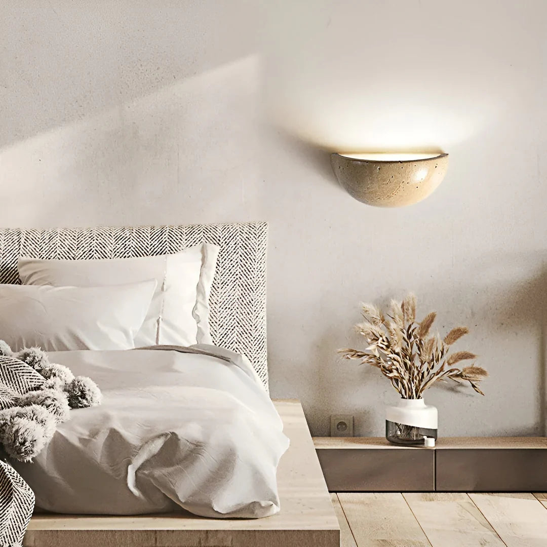 Halbrunde LED Wabi-Sabi Wandlampe
