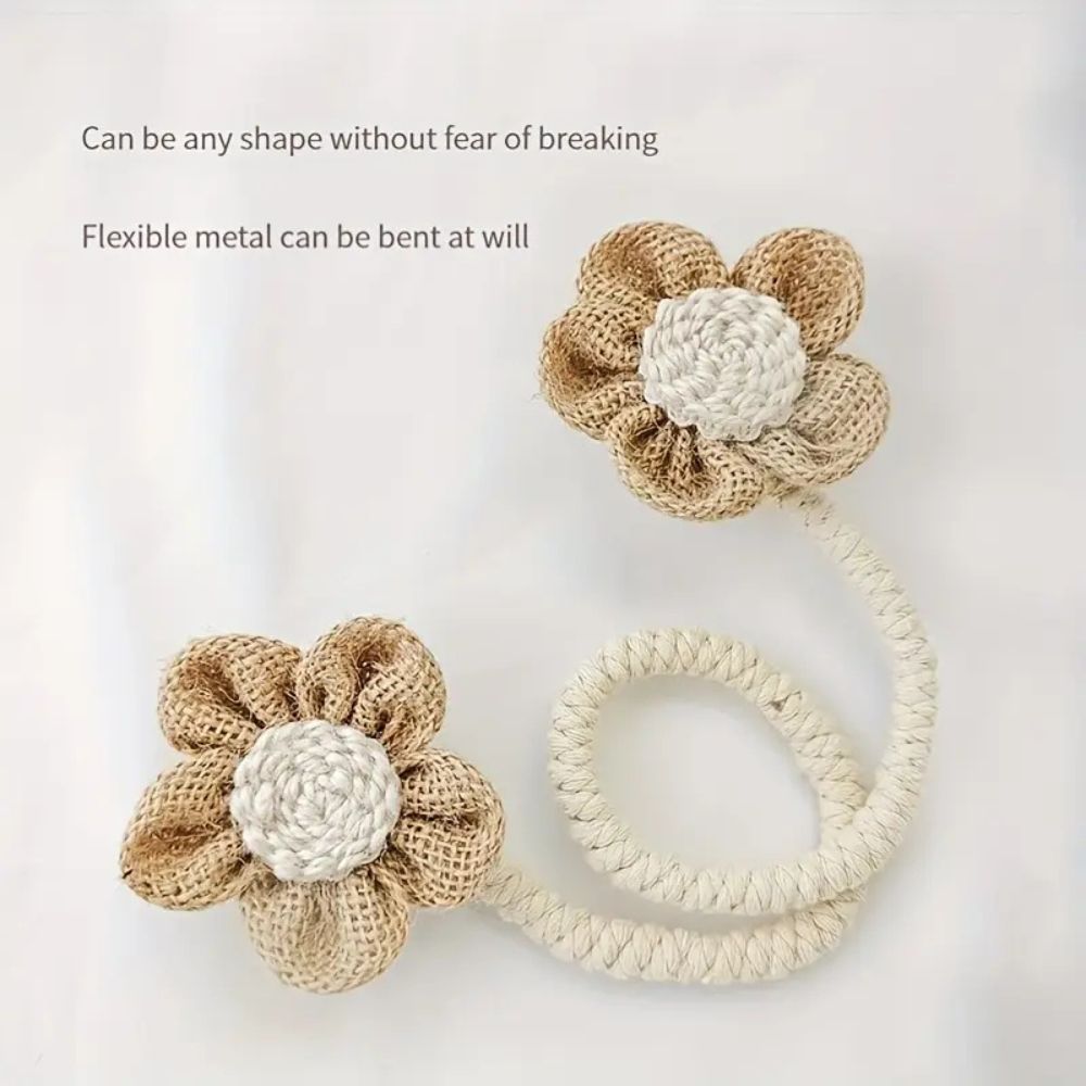 Garduru florale Hanf-Vorhang-Bindegurte im 2er Set