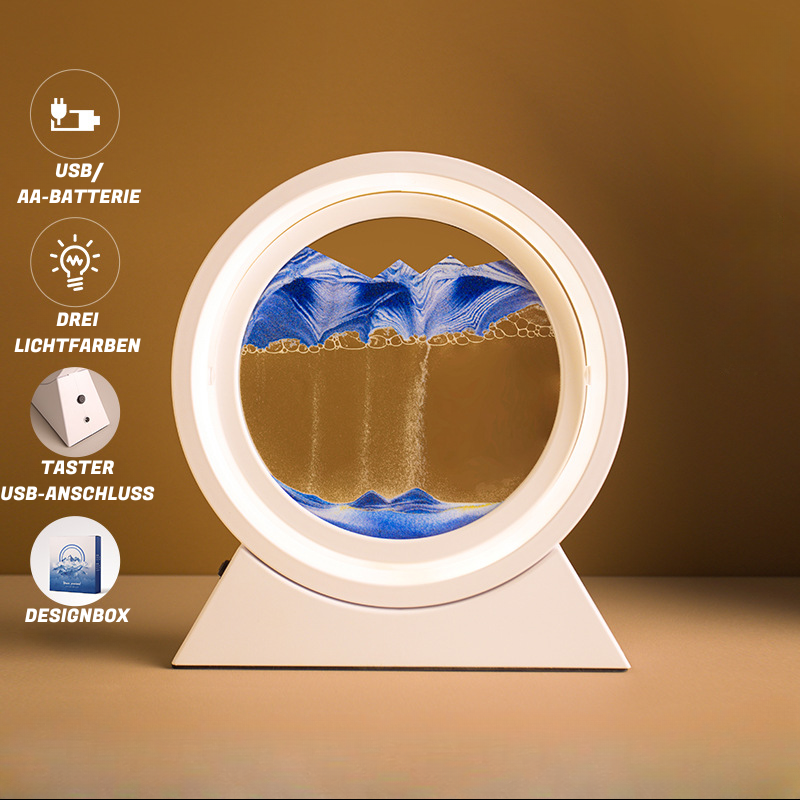 3D Sanduhr mit LED Beleuchtung - mobiles Kunstwerk, Art, WW, KW, Tageslicht