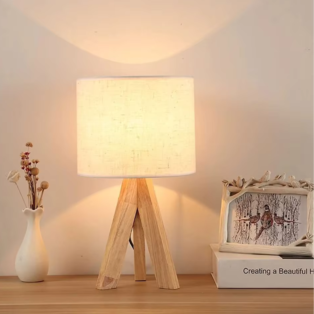Royelux Nordic Fabric Tischlampe - Sanfte Ambient-Beleuchtung mit minimalistischem Design