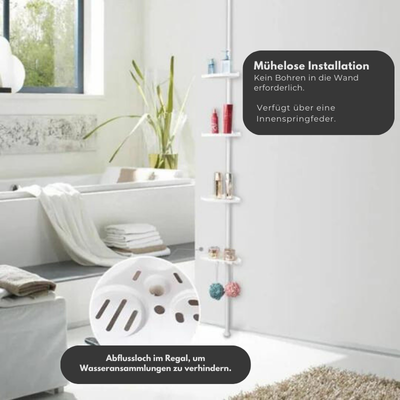Garduru – Badezimmerregal, Perfekte Ordnung im Badezimmer