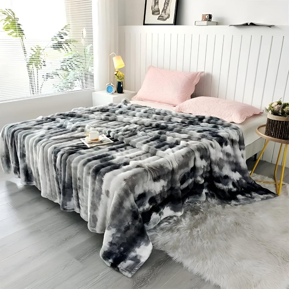 Ripple Tie-Dye Kunstfell Decke