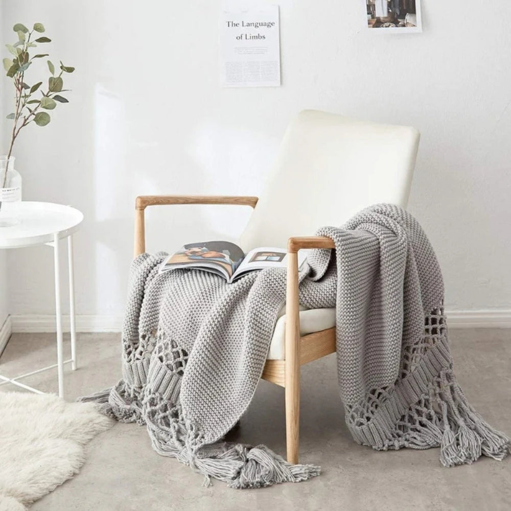 Snug Strickgewebe Quastendecke