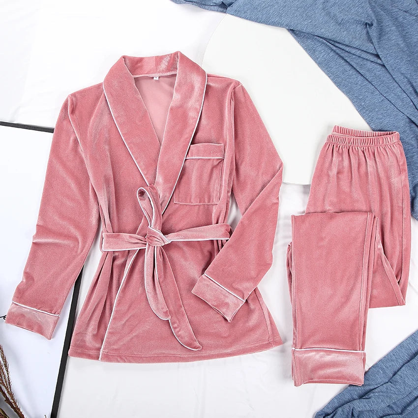 Luxuriöses Samt Pyjama-Set