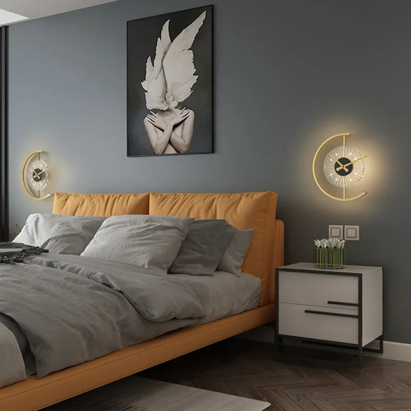 Garduru LED-Wandlampe | Stilvolles Uhr-Design | Dimmbar & Anpassbar