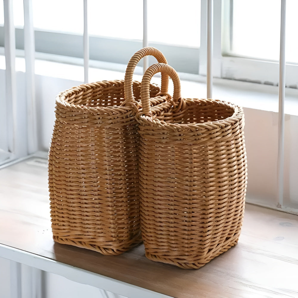 Willow Rattan Geflochtene Aufbewahrungskorb