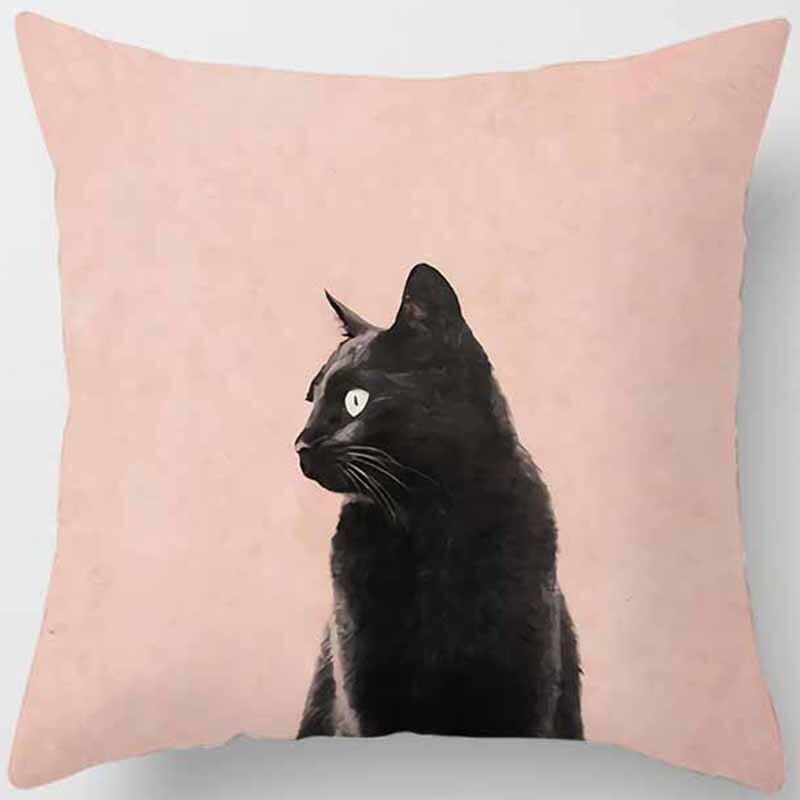 Cartoon Katze Kissenbezug Leinen Kissenbezüge