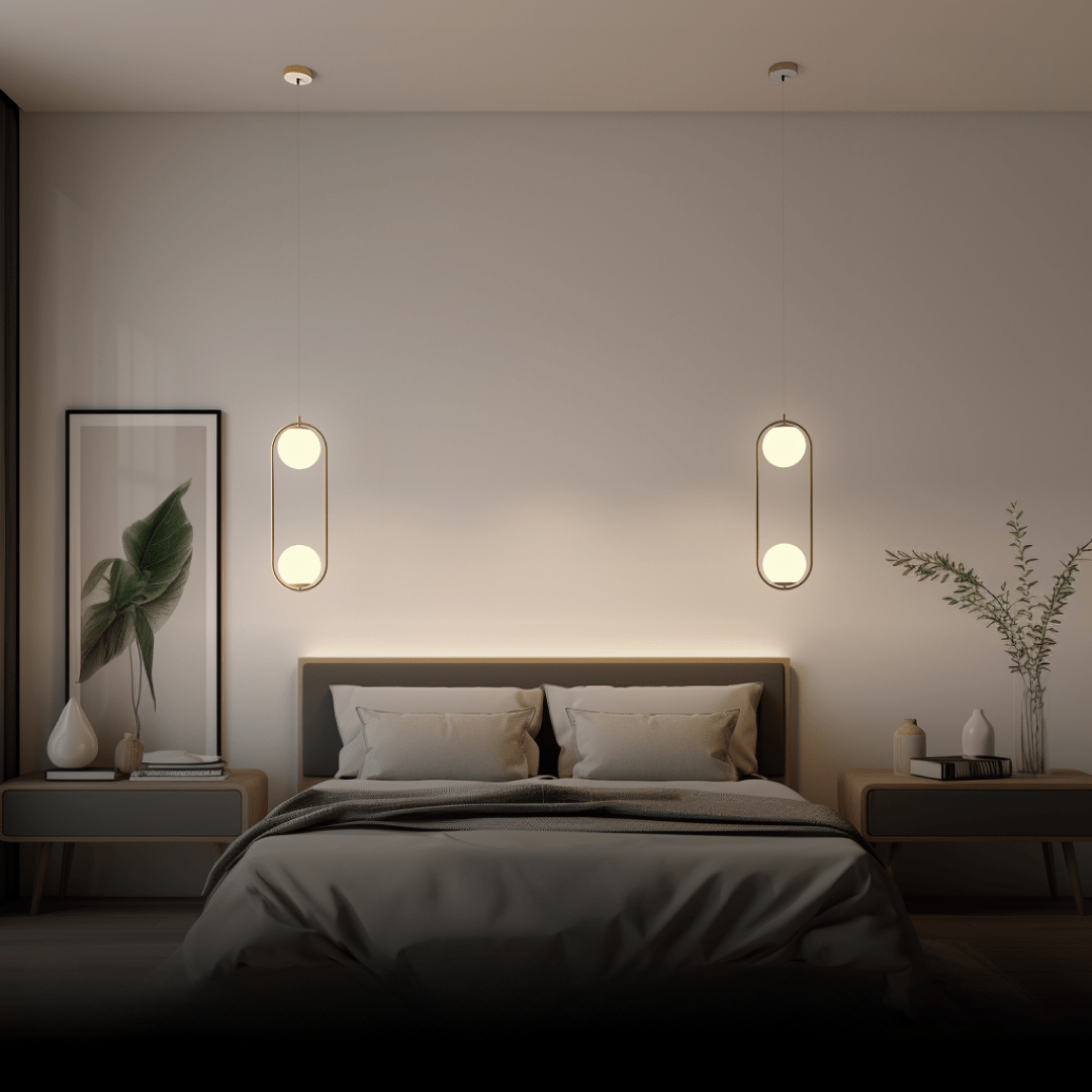 LED-Pendelleuchte Warmweiß Goldfinish für Zuhause und Bürodeko