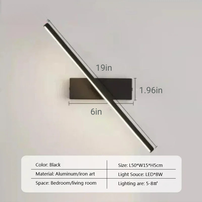 Drehbare Aluminium LED Badezimmer Spiegel Licht Wandmontierte Schminklampe