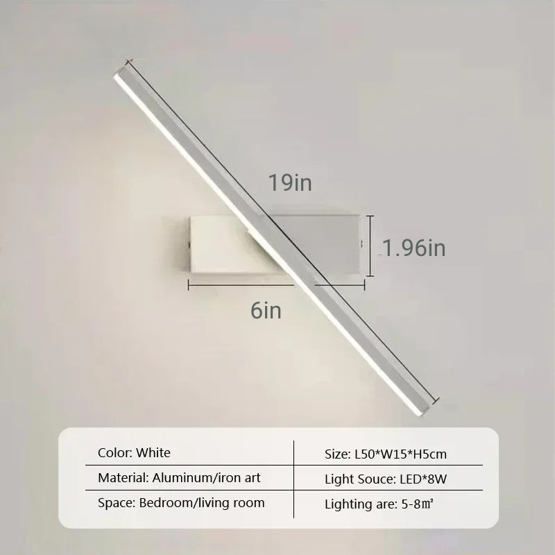 Drehbare Aluminium LED Badezimmer Spiegel Licht Wandmontierte Schminklampe