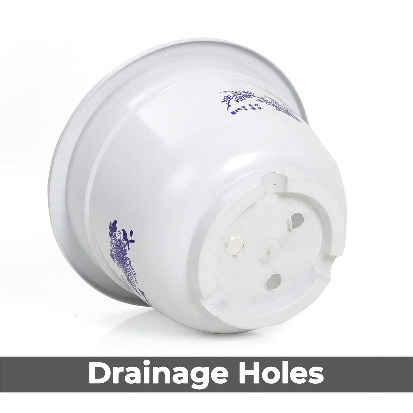 Blumentopf aus Kunststoff mit Bambusmotiv – Eleganter Pflanztopf für Balkon und Garten