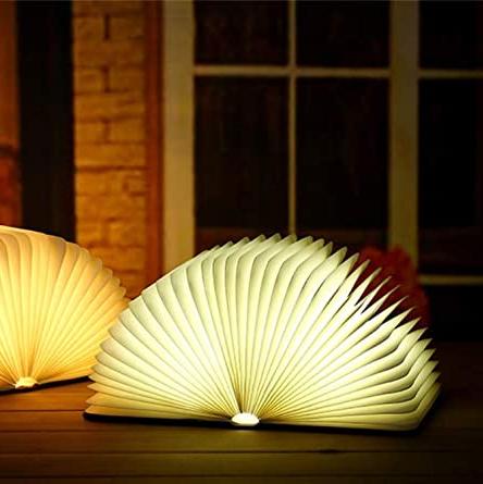 Lampe Buch Verzaubert - LED Lampe in Form eines Offenen Buches mit Touchsteuerung
