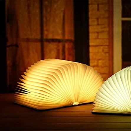 Lampe Buch Verzaubert - LED Lampe in Form eines Offenen Buches mit Touchsteuerung