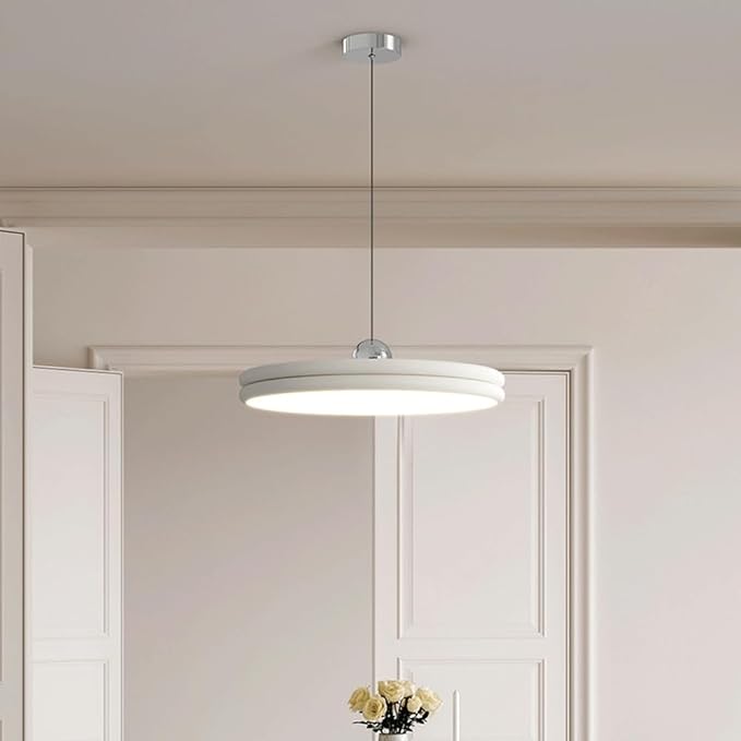 Moderne LED-Hängelampe mit Dimmfunktion und verstellbarer Kabellänge - Pendelleuchte aus Metall und Acryl