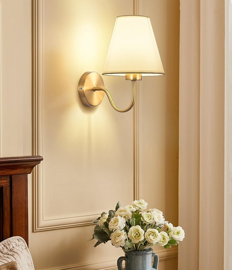 Royallure Moderne Stoff Wandlampe - Elegante Schlafzimmer- & Wohnzimmerbeleuchtung