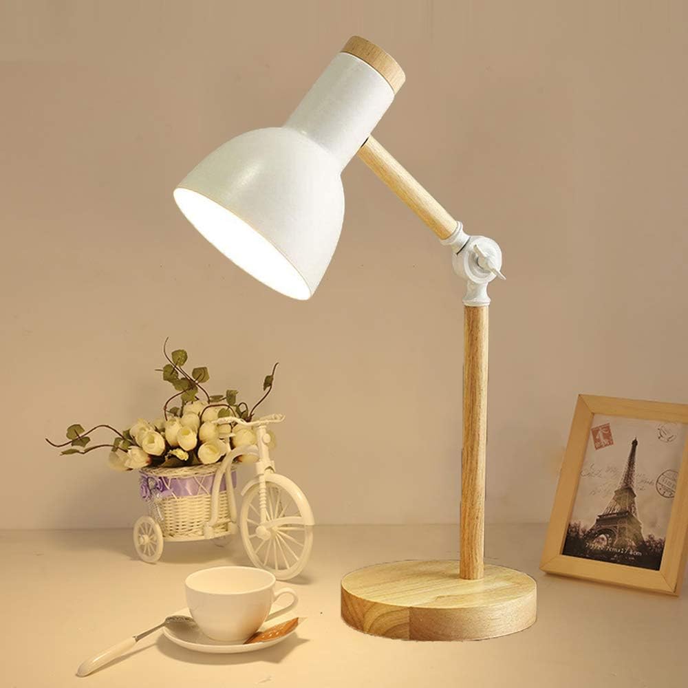 Royaleva Verstellbare Holztischlampe – Stilvolle LED-Arbeitsleuchte für Zuhause, Büro & Schreibtische