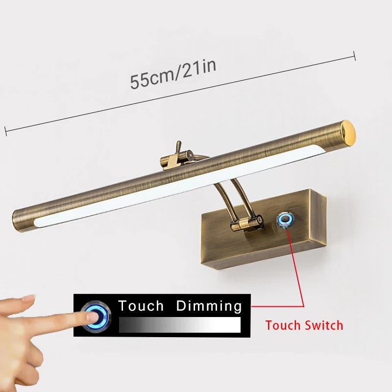 Nordic Touch Dimmerschalter Spiegel Wandlampe Sensor Wandlicht