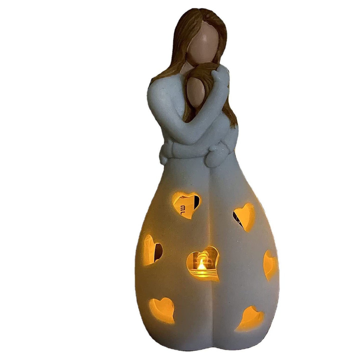 Lampe Eternal Love - Romantische und Elegante Beleuchtung aus Beige Resin