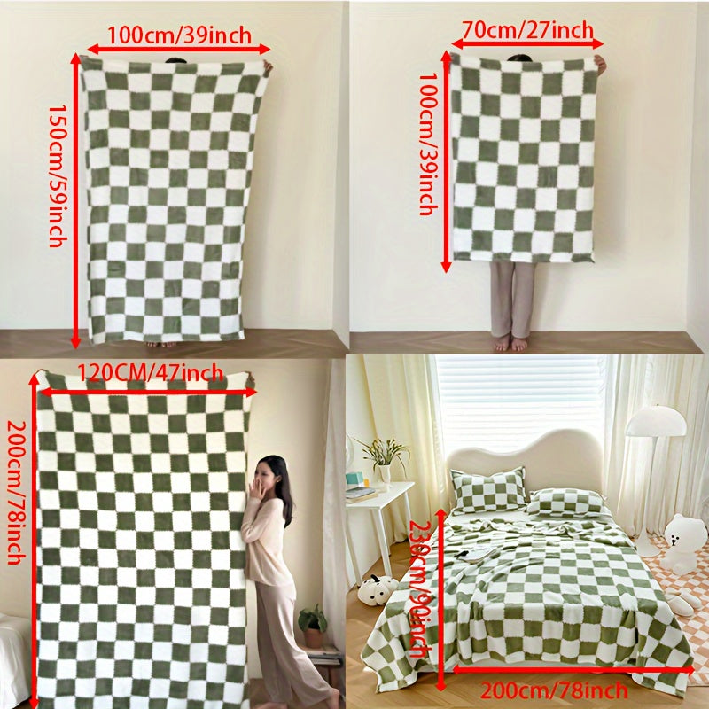 Garduru Flanell Plaid Decke – Rot/Weiß oder Schwarz/Weiß, Waschbar