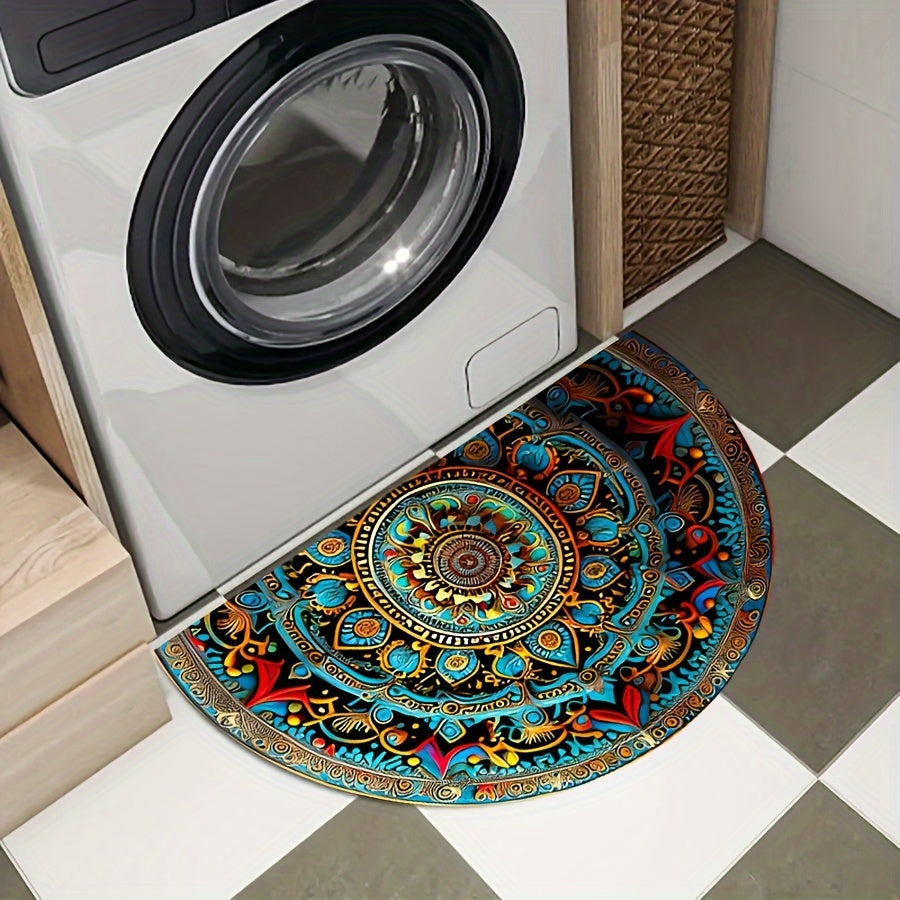 Türmatte halbrund Mandala Design Teppich