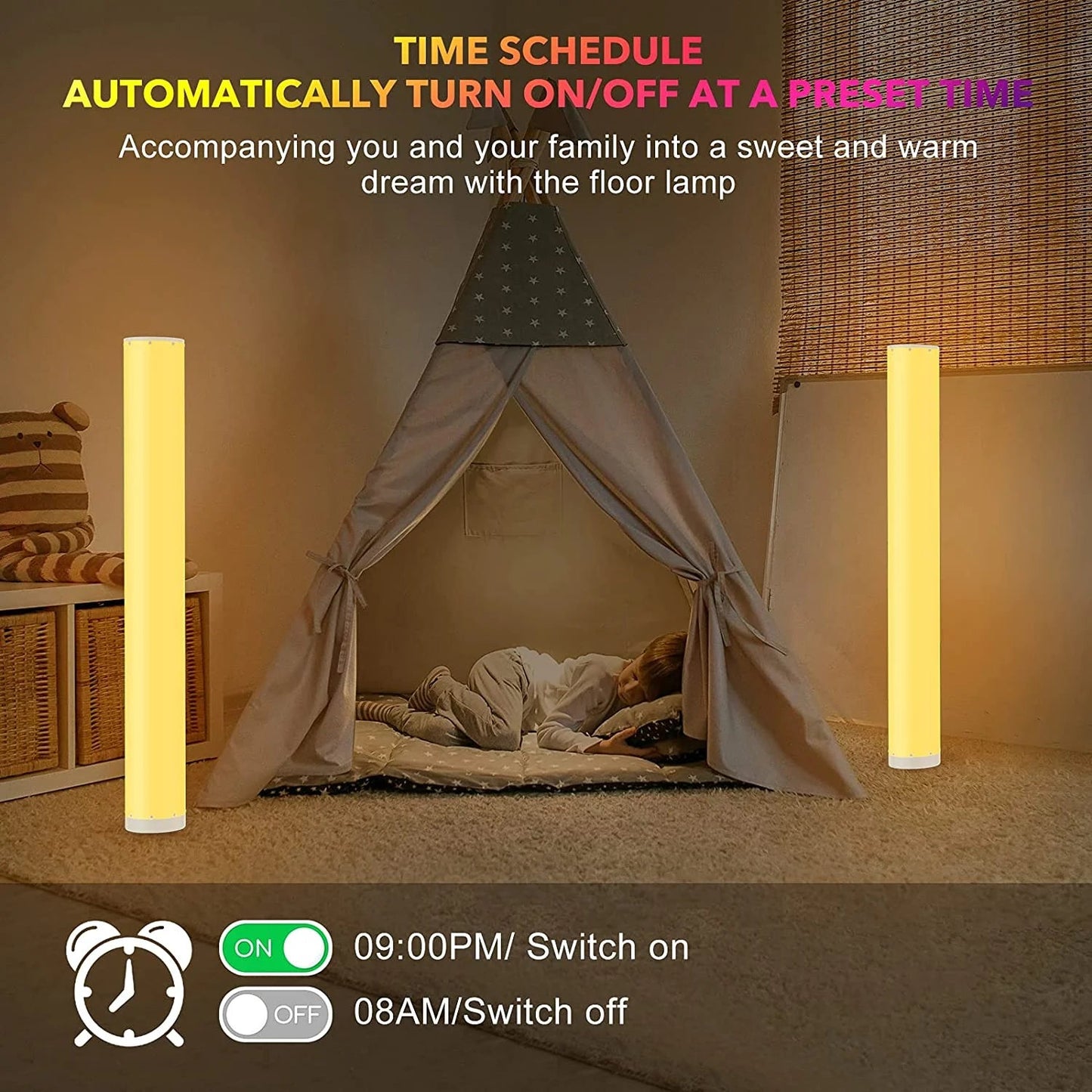 ColorSync RGB Stehlampe – 2er-Pack Smarte dimmbare LED mit Musik-Synchronisation & App-Steuerung