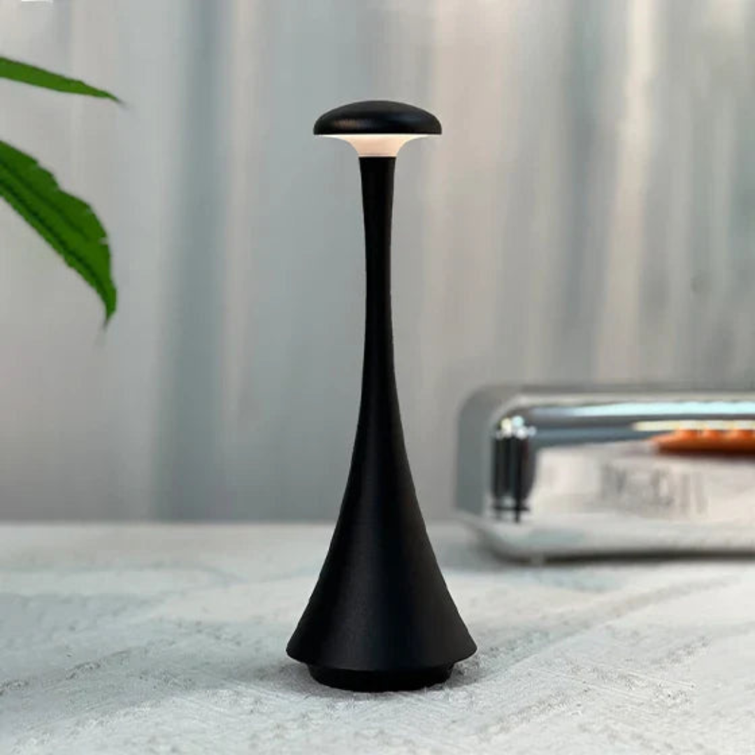 Garduru - Moderne Paddenstoel Tischlampe mit Touch-Control & USB-Aufladung