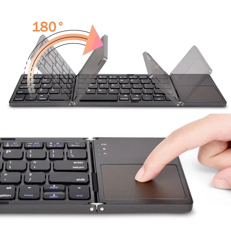Faltbare Bluetooth-Tastatur mit Touchpad | FoldKeyPro