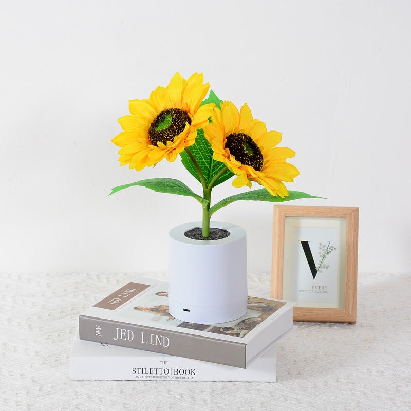Leuchtende Sonnenblumenlampe – Natürlicher Glanz und Florale Eleganz