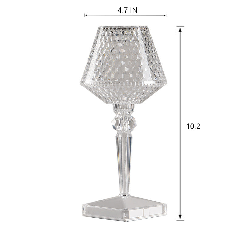 Crystal Elegance Kabellose LED-Tischlampe – Wiederaufladbares Luxus-Akzentlicht für Zuhause & Dekor