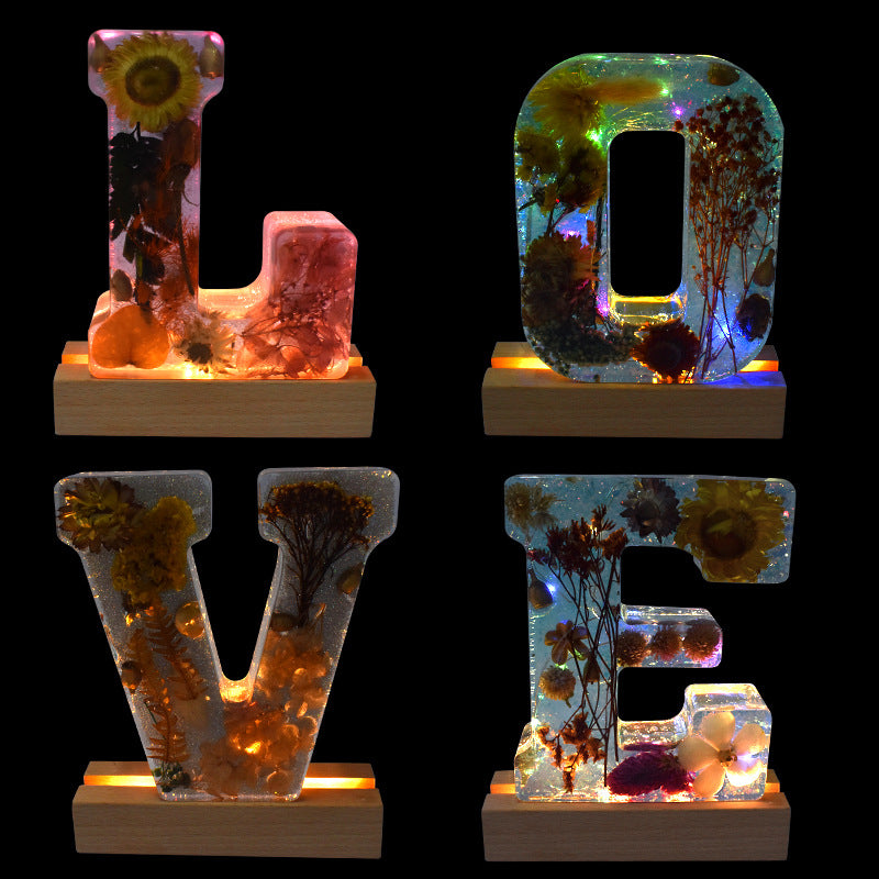 LED Buchstaben Blumen