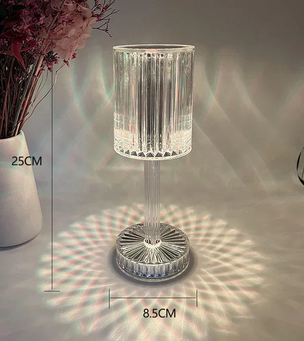 Elegante dimmbare Kristall-Tischlampe