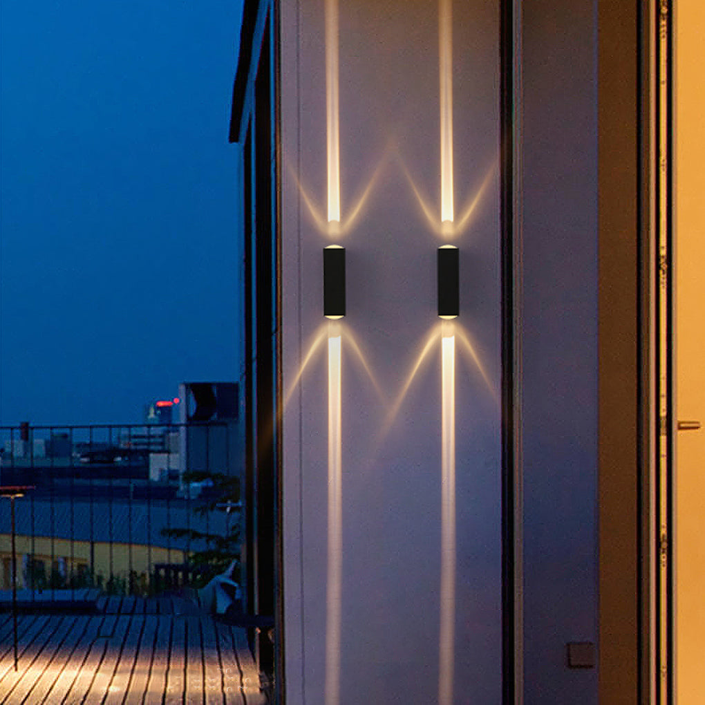 Außen schwarze Aluminium Wandlampe LED Auf Ab