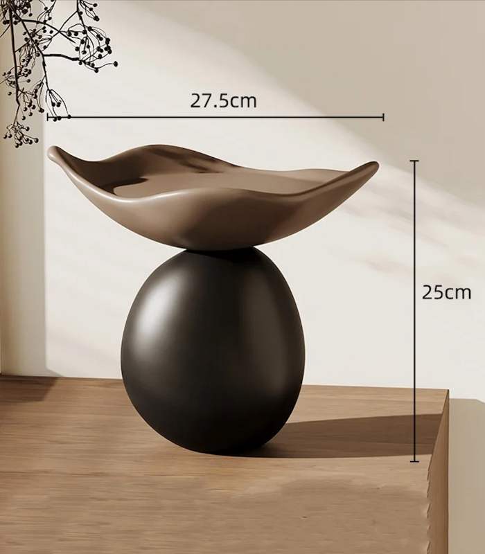 Moderne Harz Dekorative Obstschale - Elegantes Wohnkultur-Mittelstück 27,5 cm