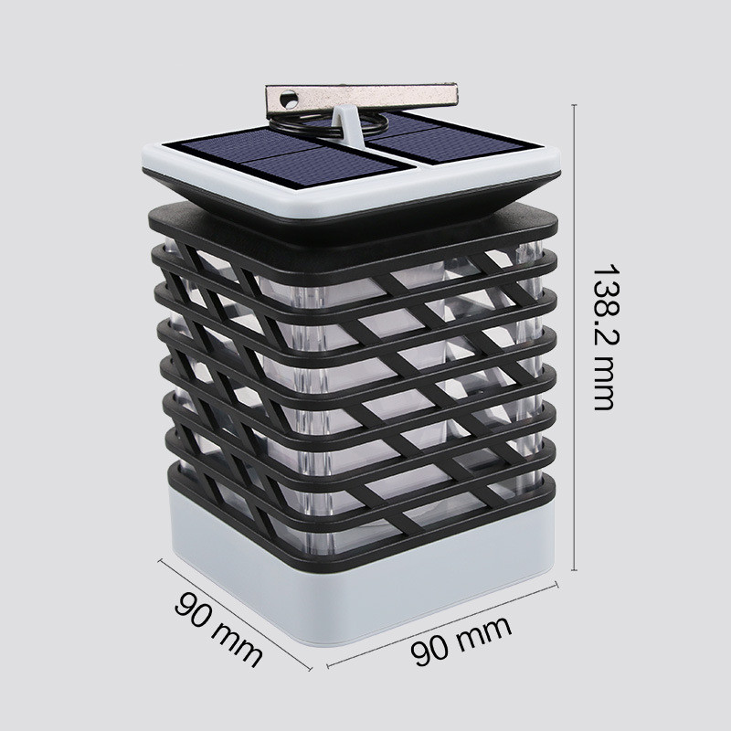 Solar LED Gartenlaterne mit Rillen-Design – Dekorative Außenbeleuchtung für Garten