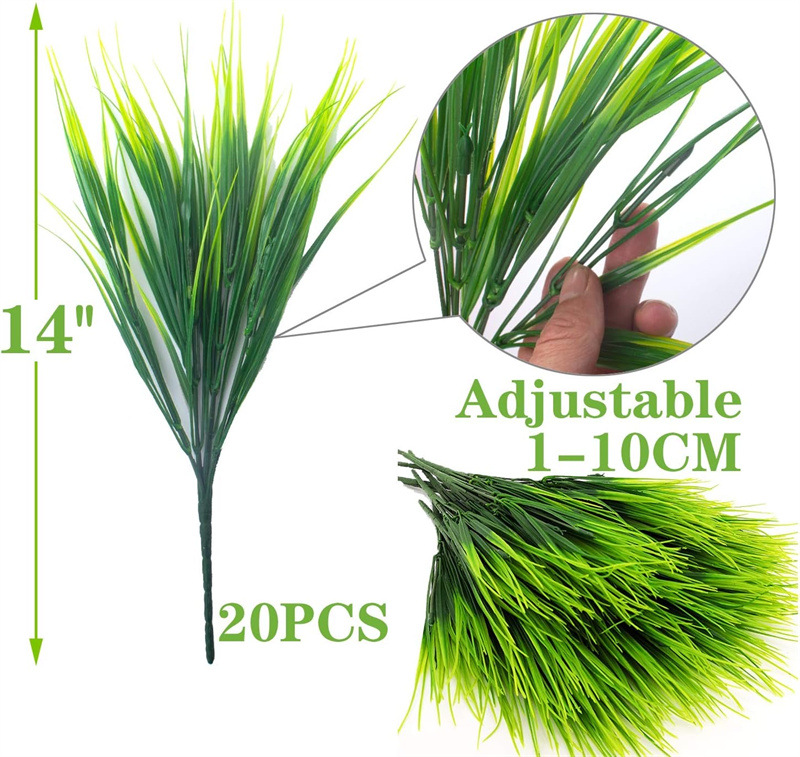 Künstliche Weizen-Gras Pflanze aus Kunststoff – Dekoratives Gras für Garten, Zuhause und Außenbereich