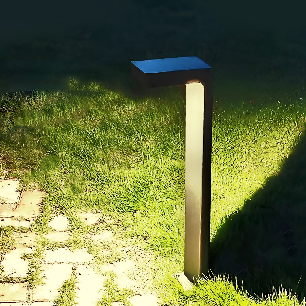 Solar Gartenweg Licht mit schwarzem Metallrahmen