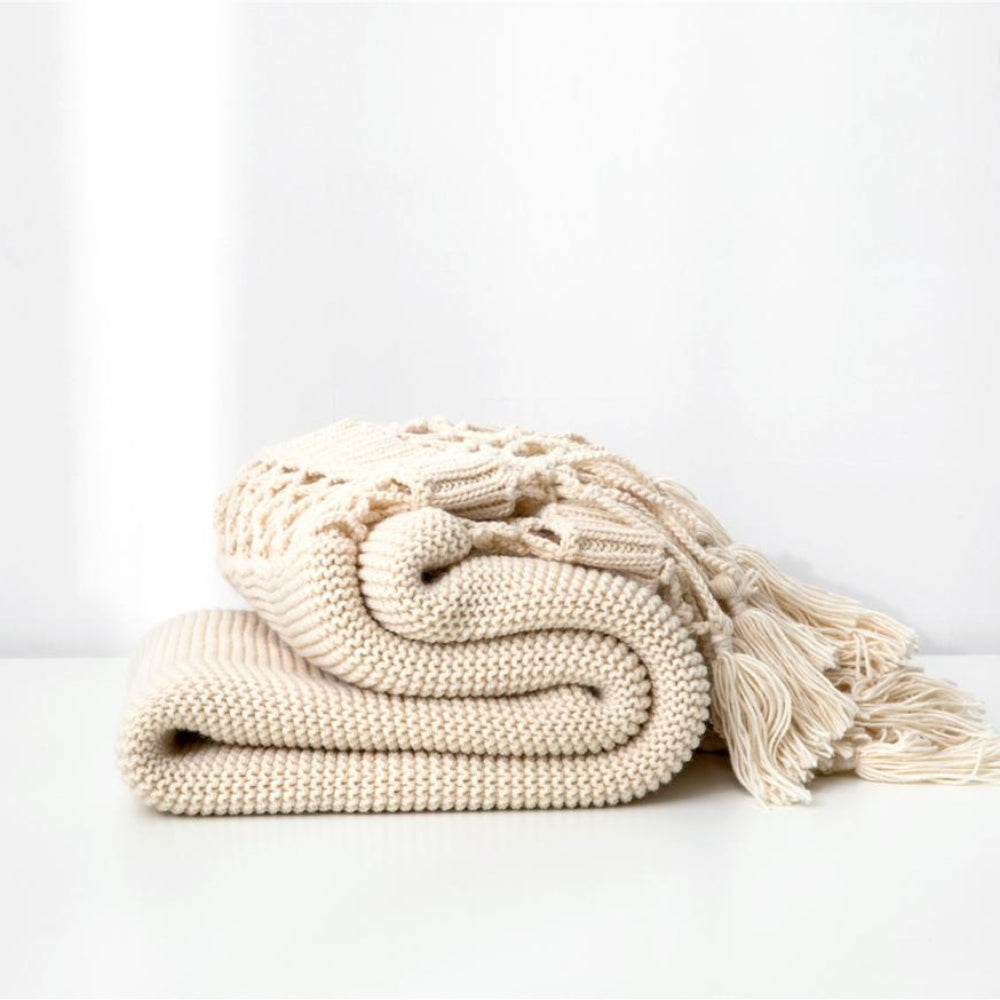 Snug Strickgewebe Quastendecke