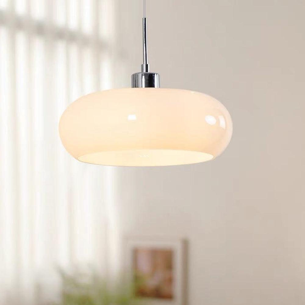 Garduru Brot-förmige Glas Pendelleuchte – Modern dimmbare Deckenleuchte (E27, LED enthalten)