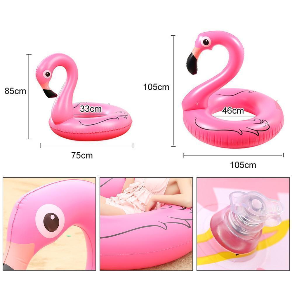 Garduru Flamingo Pool-Schwimmring | Aufblasbarer XXL Schwimmreifen | Sommer-Pool-Spielzeug | Party-Deko